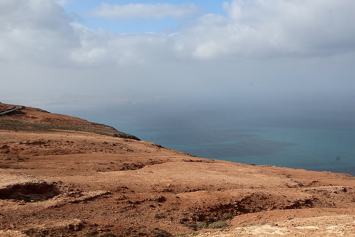 nature, nuages, mer, paysage, Sommet de la montagne, nuageux