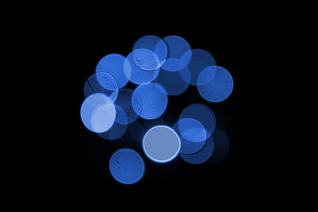 blue, black, bokeh, lights, blur, circles, defocused