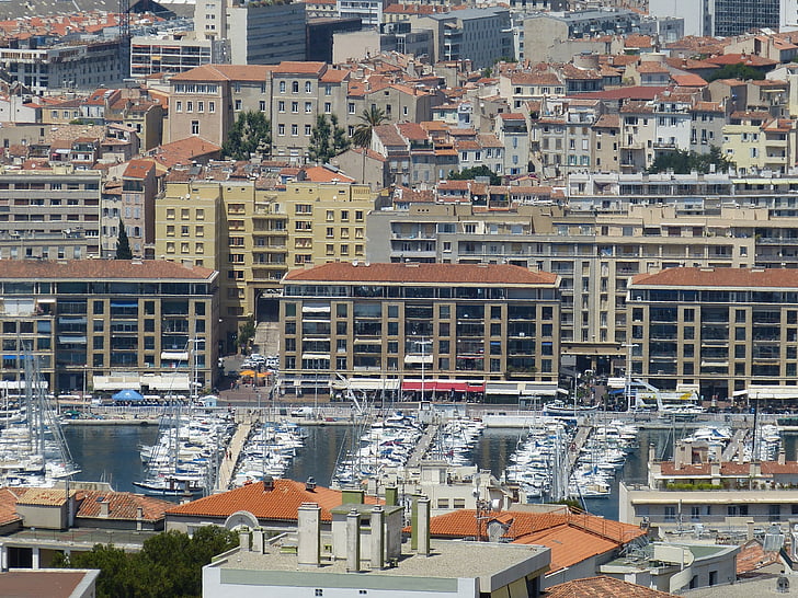 Marseille, Francúzsko, Južné Francúzsko, Stredomorská, Promenade, Outlook, Zobrazenie