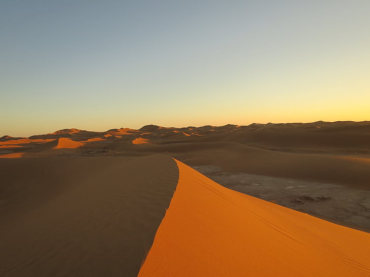 砂漠, 砂, モロッコ, 空, 砂丘, 自然, 風景