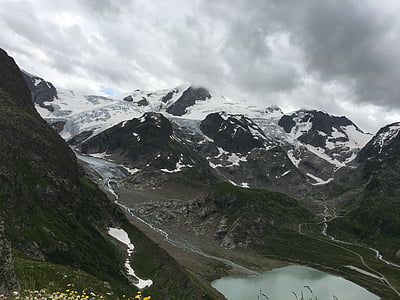 ledenik, gorskih, Švica, narave, nevihta, sneg, zamrznjeni