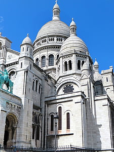 Párizs, Szent Szív, kupola, bazilika, Montmartre, emlékmű, Szent