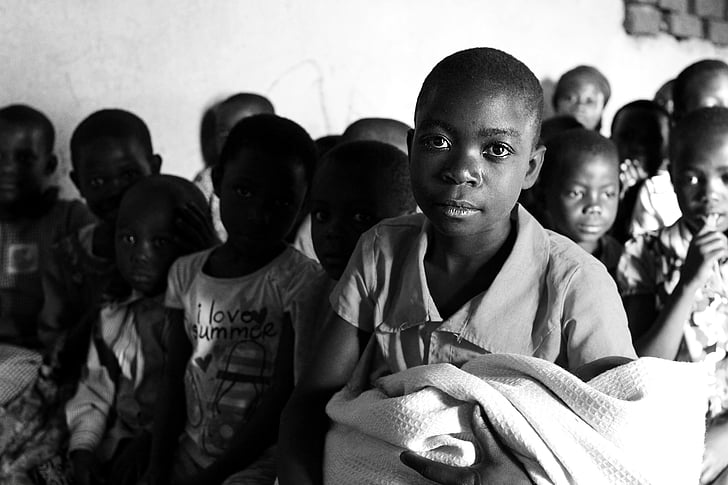 Ugandas bērniem, Uganda, Mbale, bērniem, bērnu, ciems, Āfrika