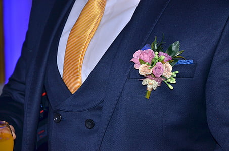 adult, celebration, ceremony, color, fashion, flower, groom