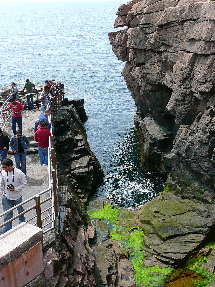 gaura de tunet, Acadia national park, Massachusetts, Statele Unite ale Americii, ţărmului, roci, atracţie turistică