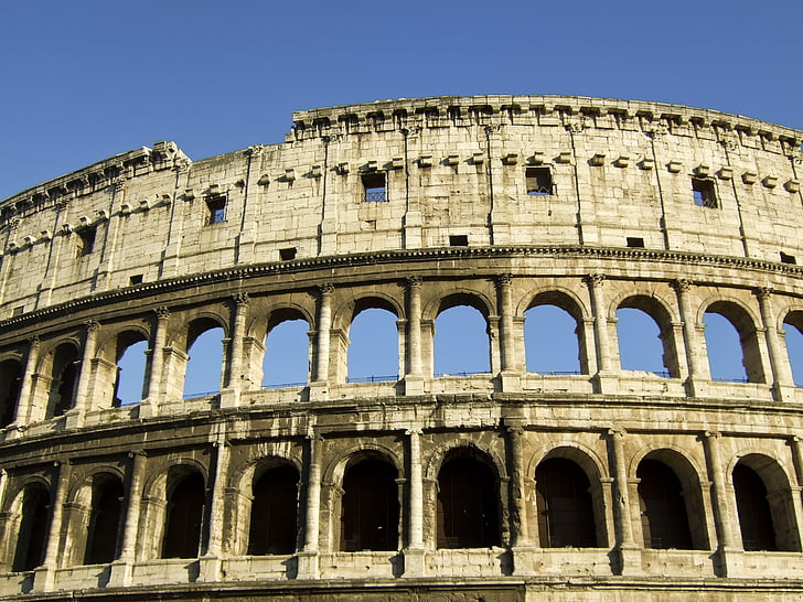 Colosseum, Rom, arkitektur, roman, Italien