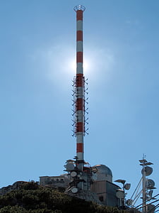 Wendelstein, Envie o sistema, Estação meteorológica, luz de volta, mastro de rádio, Torre de transmissão, montanha