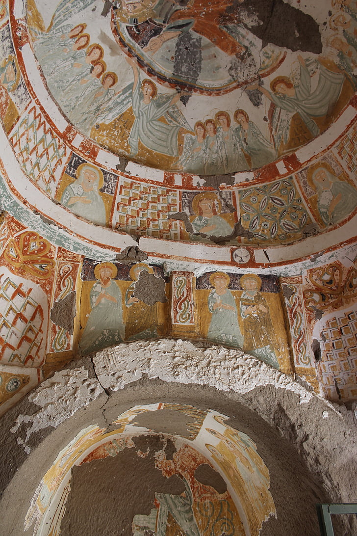 Kapadokija, cerkev, strop risbe, Jezus