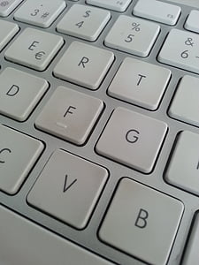 toetsenbord, wit, Apple, zilver, zakelijke metting, bureaublad, ontwerp
