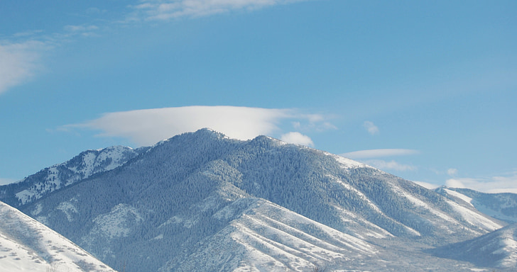 Utah, montagne, Tooele, inverno, neve