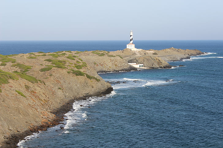 lighthouse, ocean, sea, navigation, sky, coast, landmark
