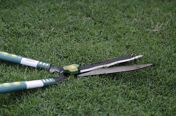 ножици за трева в градината, Градинско оборудване, трева ножица