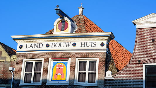 régi ház, építészet, Alkmaar, Hollandia, Hollandia