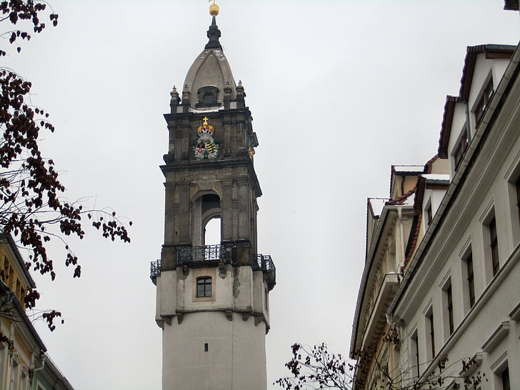 reichentum on the kornmarktplatz, bautzen, lausitz, tower, building, architecture