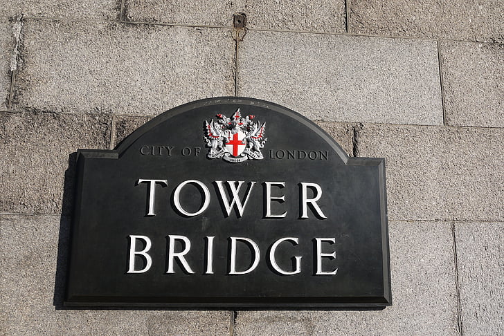 Tower bridge, Londra, Marea Britanie, panou