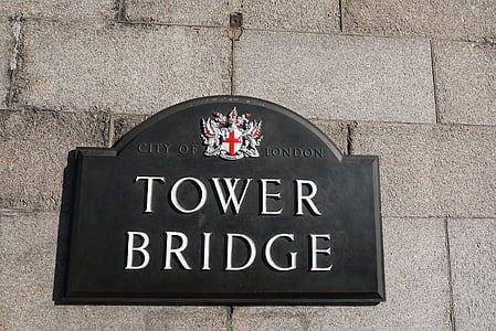 toranj mosta, London, Velika Britanija, ploča
