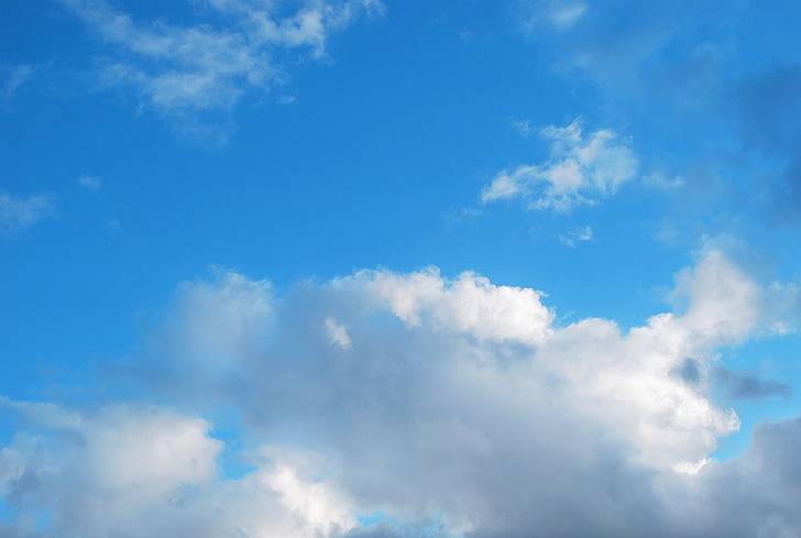 cel, núvols, blau, núvol, Nuvolositat, núvol - cel, fons