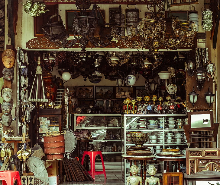Bazaar, Corner shop, Antikviteter, Shop, Souvenir-och, Store