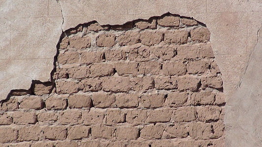 벽, 감퇴, 석고, 손상, 오래 된, 벽돌, 역사적인