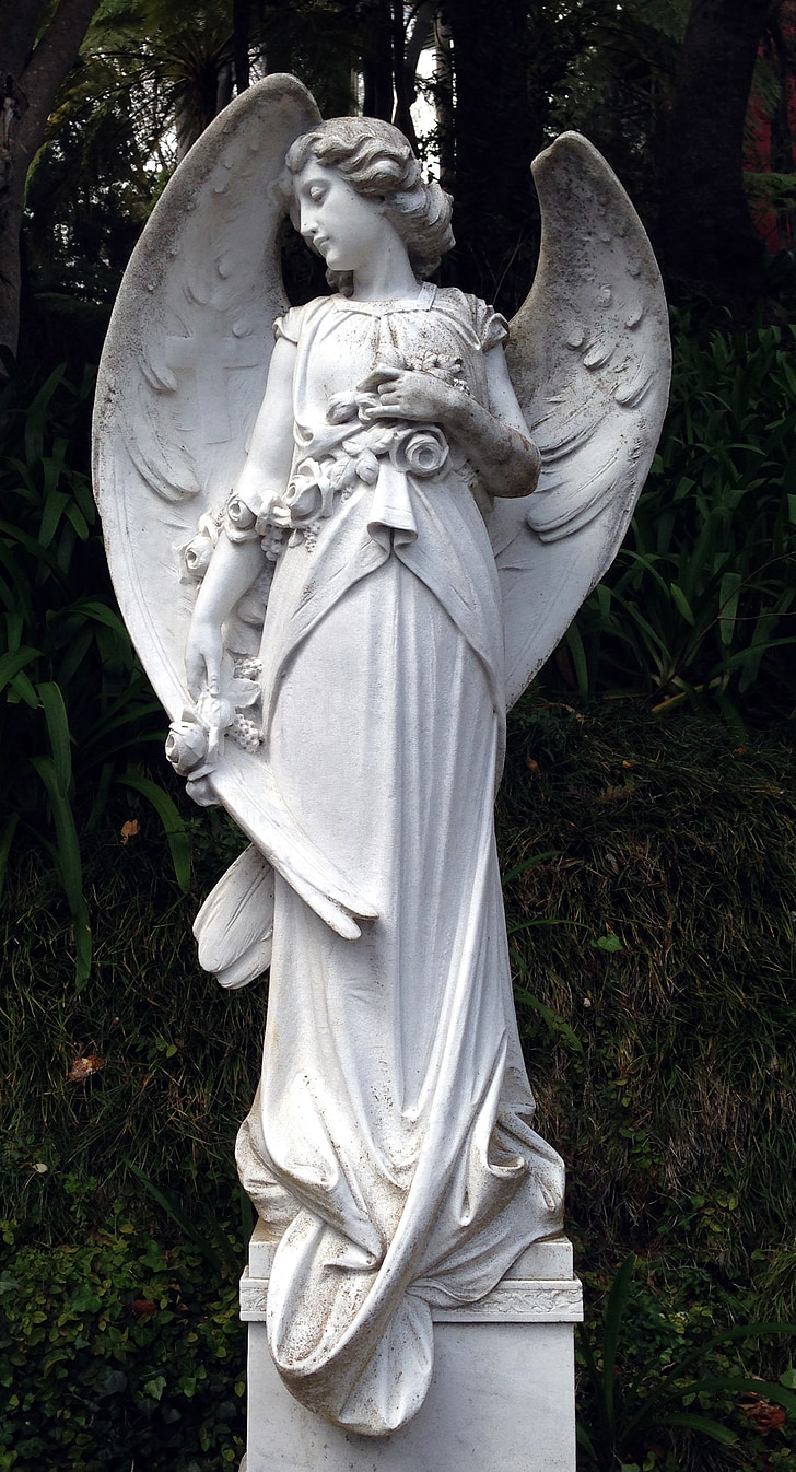 angel, statue, figure, wing, sculpture, monument, stoneware
