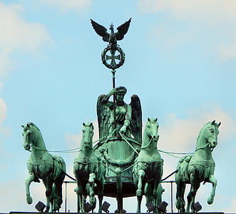 Berliin, arhitektuur, City, Gateway, statue, hoonete, hoone
