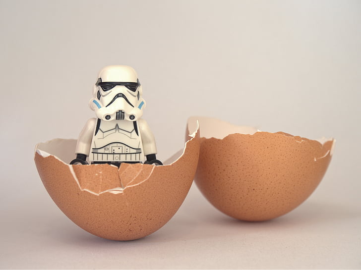 stormtrooper, lego, egg, hatch, hatched, begin, beginning