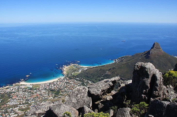 Kapstadt, Kamps Bucht, Tafelberg, Lionshead, Outlook, Meer, Blau