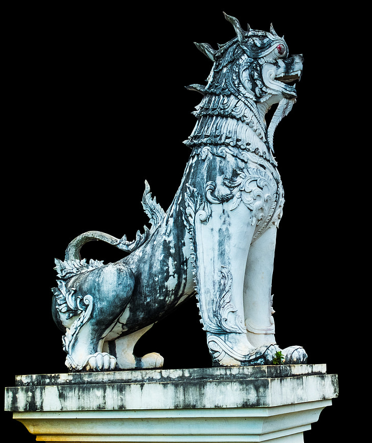 figure Pierre, statue de, Lion, isolé