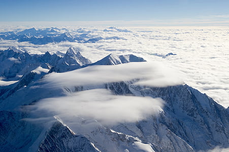 berg, Mont blanc, schilderachtige, Top, Frankrijk, landschap, Alpen