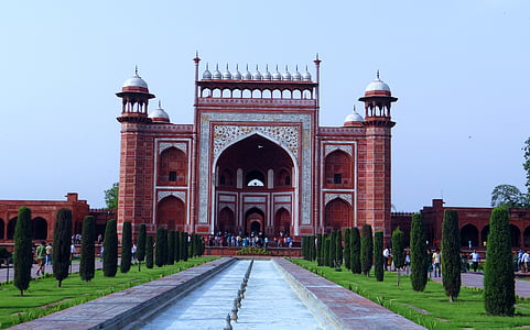 den store porten, Taj mahal, darwaza-i-rauza, inne utsikt, Agra, India