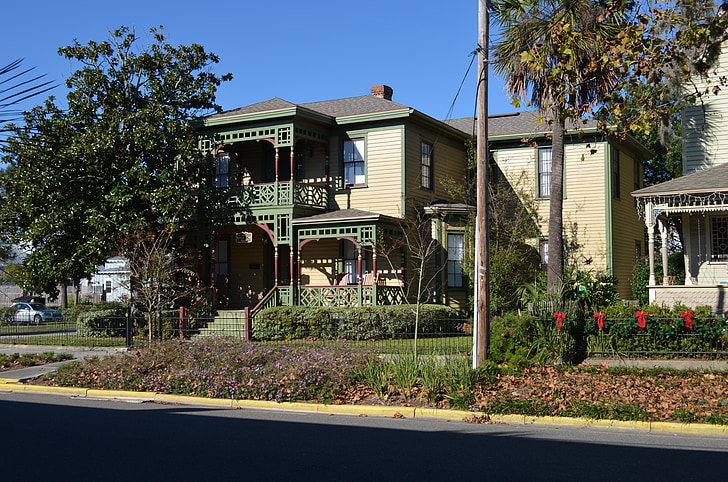 къща, викторианска, Fernandina Бийч, Амелия Айлънд, викторианска къща, Флорида