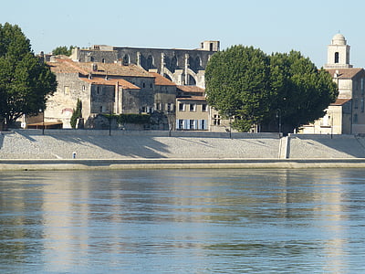 Arles, Prancūzija, Rona, Senamiestis, istoriškai, bokštas, banko