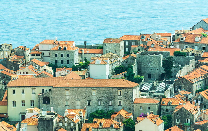 Horvátország, Dubrovnik, Fort, régi, város, tenger, erőd