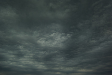 skyen, himmelen, skyet himmel, overskyet, grå, depresjon