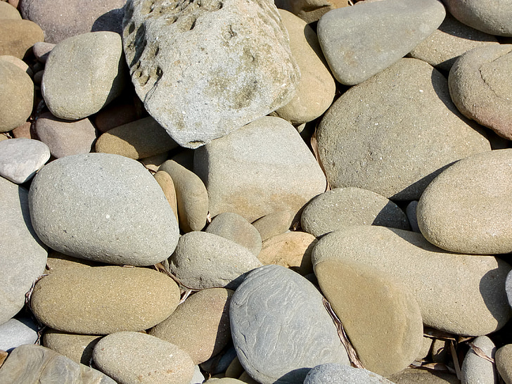 kamene, štrkovitá, kamienky, pozadie, o, Rock
