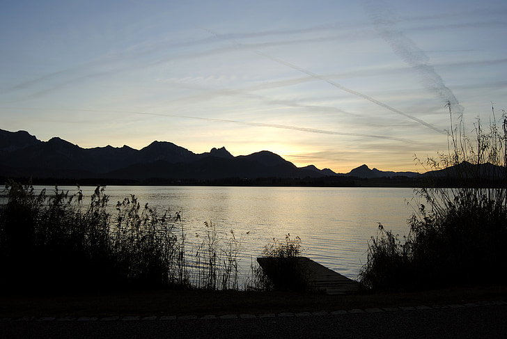 Lake, Bergen, landschap, abendstimmung, natuur, berg, zonsondergang