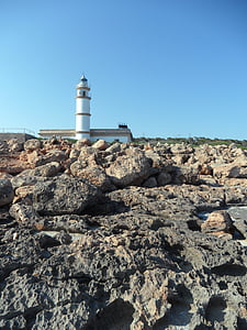 rock, rocky coast, rocky, steinig, coast, lighthouse, mediterranean