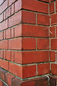 стена, Кирпич, красный, Кирпичный, кирпичная кладка, здание, шаблон
