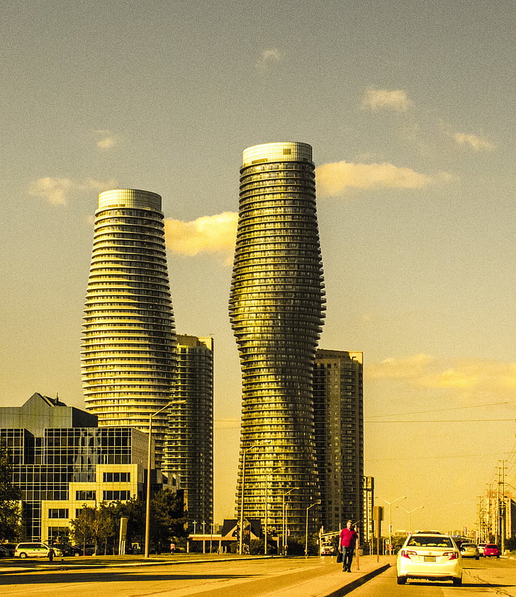 two, towers, marilyn, building, tower, mississauga, ontario