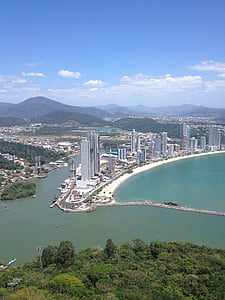 Santa catarina, Florianopolis, pludmale, Brazīlija, daba, Marts, Horizon