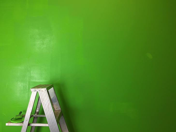 escada, verde, greenscreen, tinta, tela verde, fundo verde, plano de fundo