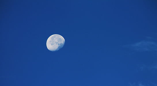 luna, lunar, moon, nature, sky, moonlight, blue
