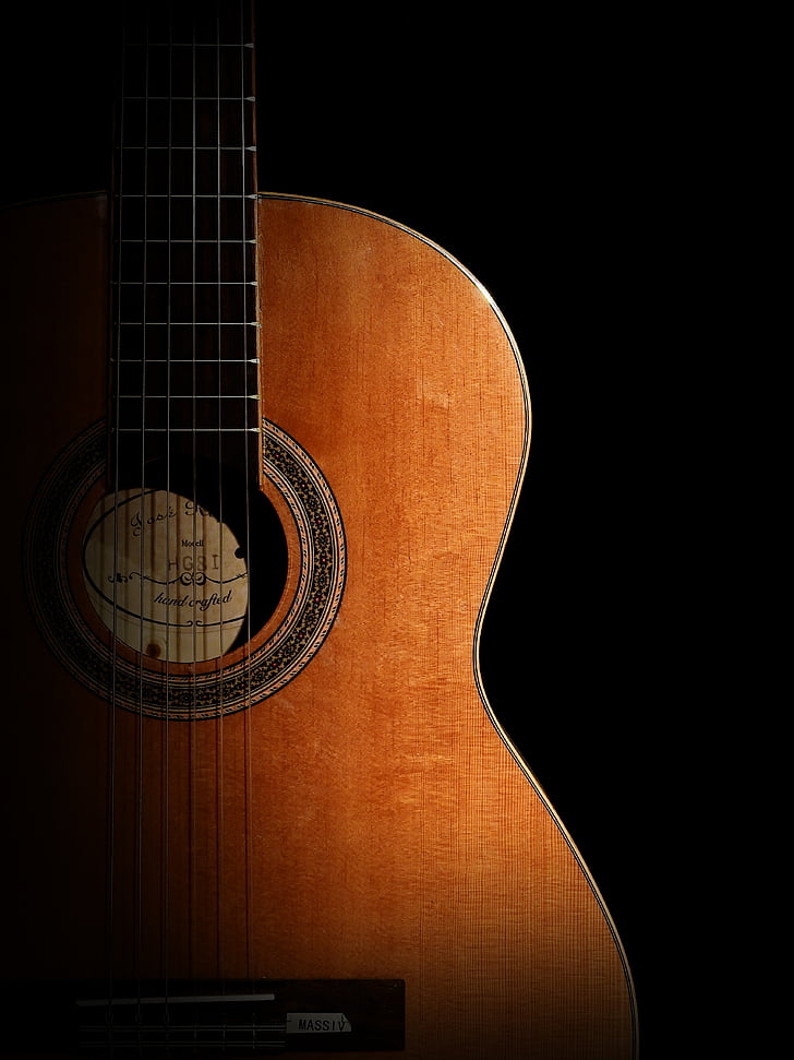 guitarra, instrument, música, guitarra acústica, cordes, musical instrument, cordes d'instruments musicals