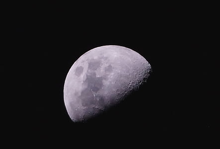 luna, noč, črna, lahko noč, krater, okrožje