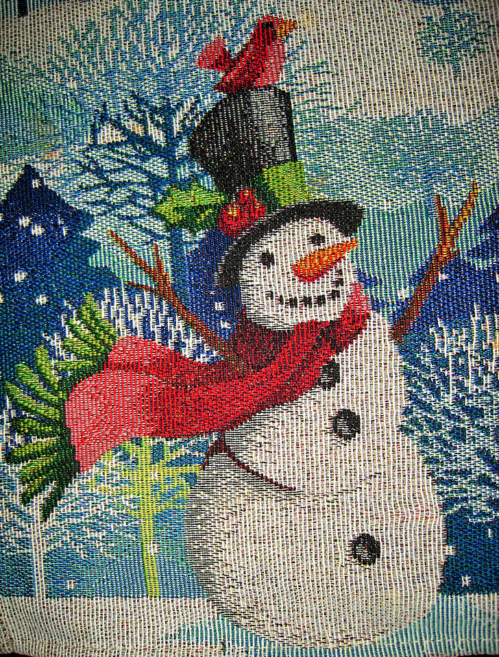 Снігова людина, зображення, шарф, взимку, холодної, Cap, сніг