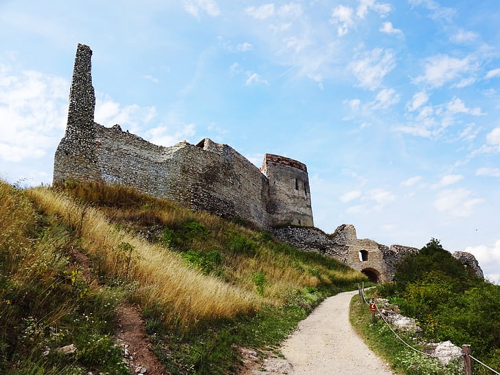 Čachtice, Slovakia, slottet, ruiner, Sommer, tårnet, middelalderslott