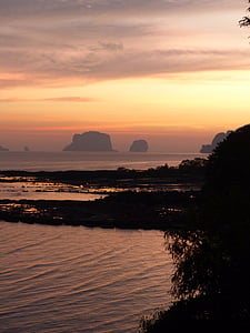 puesta de sol, Krabi, Tailandia