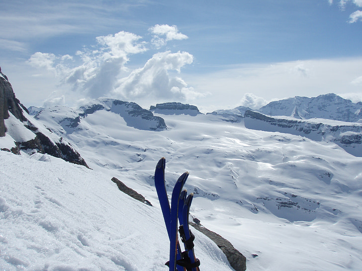 Schnee, Backcountry-Skifahren, Winter, Panorama, Sonne, Abenteuer, Wintersport