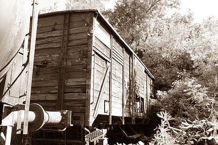 wagon, chemin de fer, wagons de marchandises