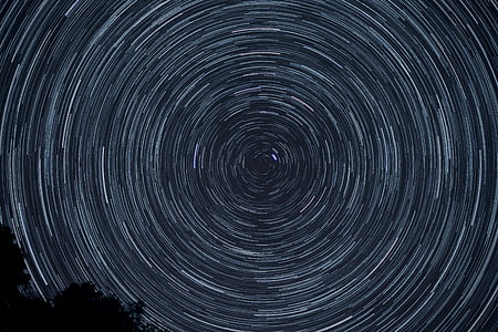 time, lapse, photography, star, sky, space, circle